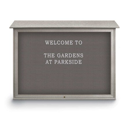 United Visual Products Indoor Enclosed Combo Board, 42"x32", White Frame/Green & Cloud UVCB4232W-GREEN-CLOUD